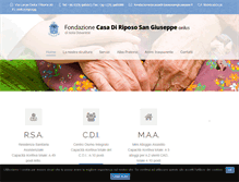 Tablet Screenshot of casadiripososangiuseppe.it
